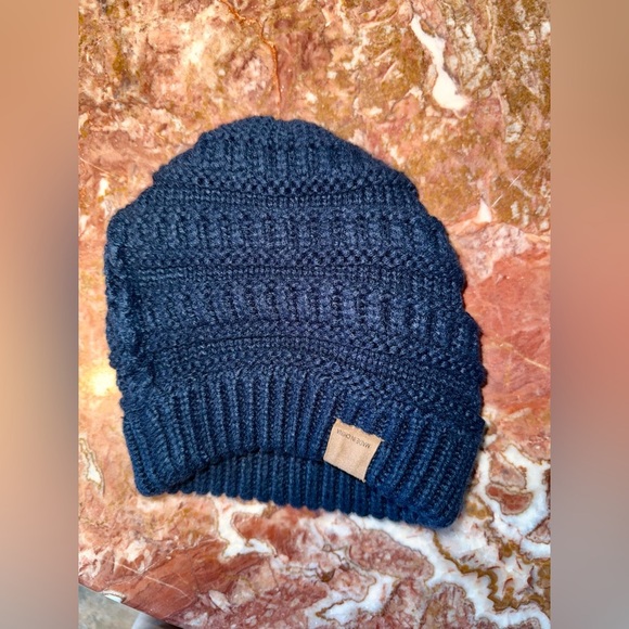 Navy Knit Beanie - Picture 4 of 4